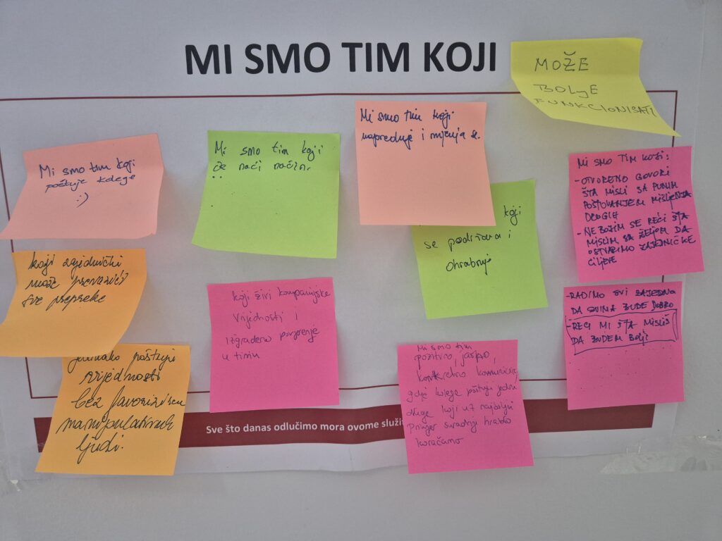 „Mi smo tim koji…“ – rečenica Pro.Med. tima na zidu